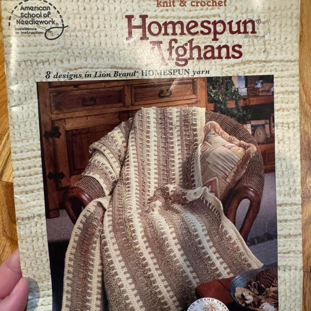 Homespun Afghans Knit & Crochet Pattern Book